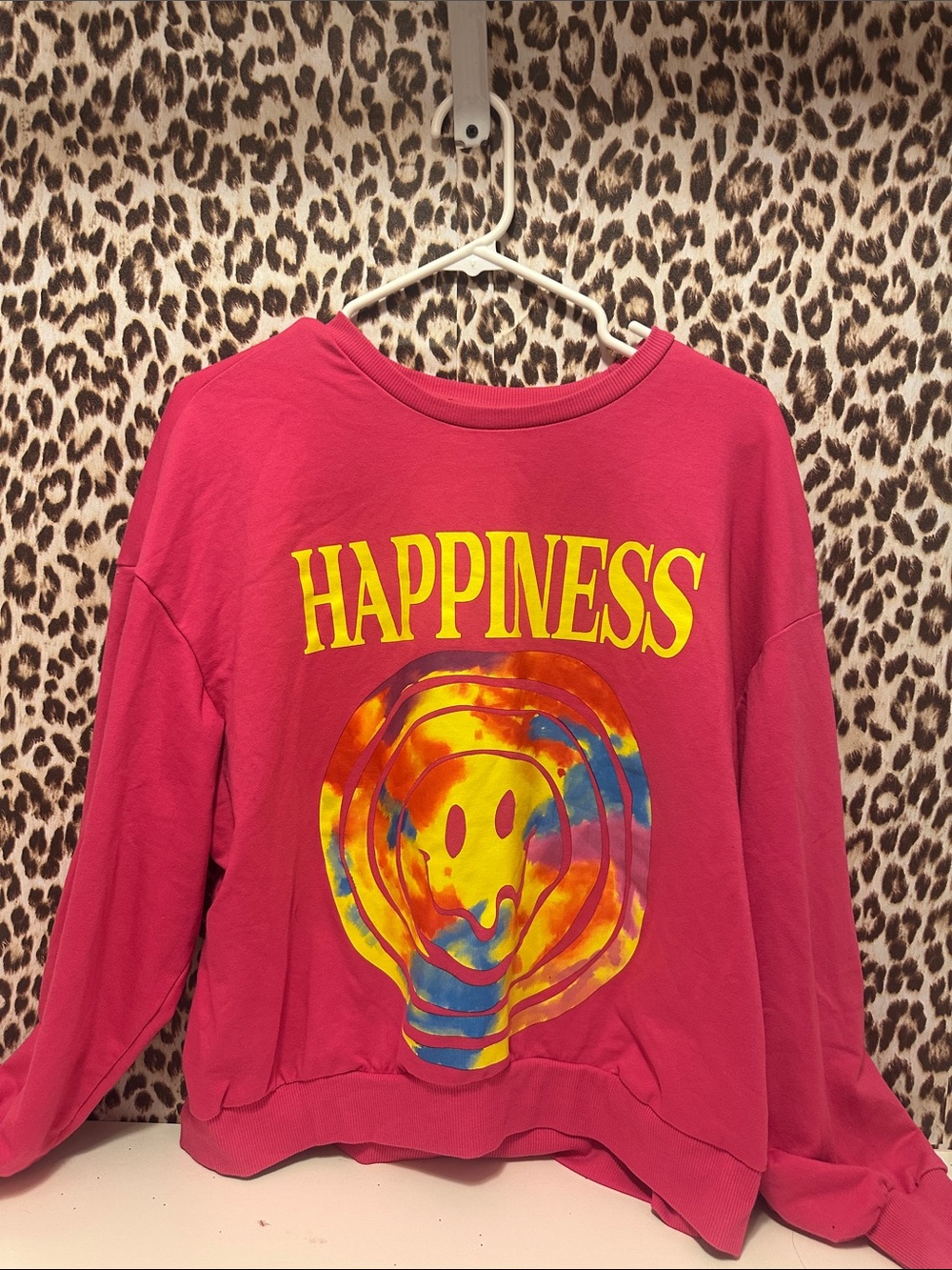 Happiness pink crewneck